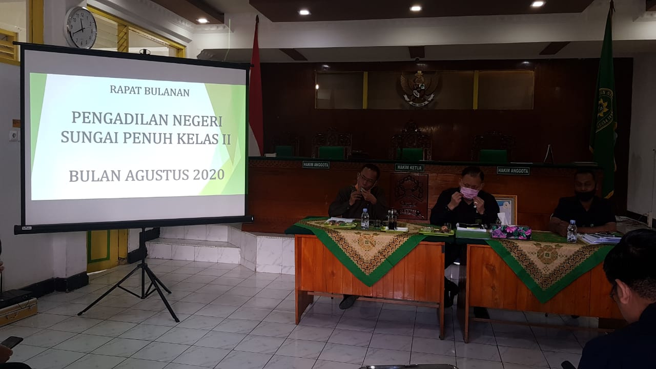 Rapat Bulanan Bulan Agustus Pengadilan Negeri Sungai Penuh Kelas II